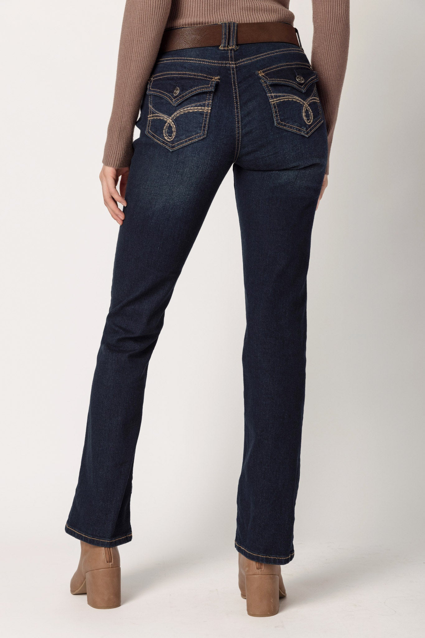 WallFlower Bootcut Jean with Rhinestone Belt