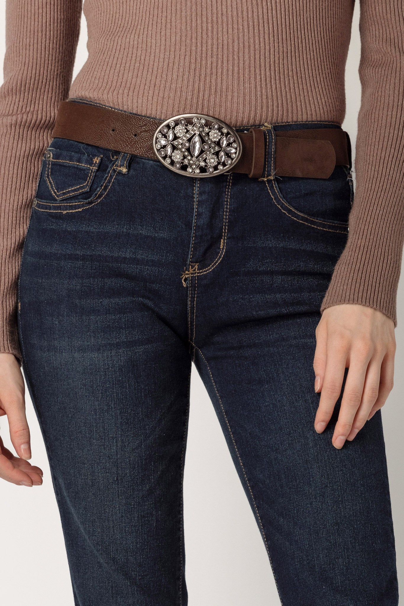 WallFlower Bootcut Jean with Rhinestone Belt