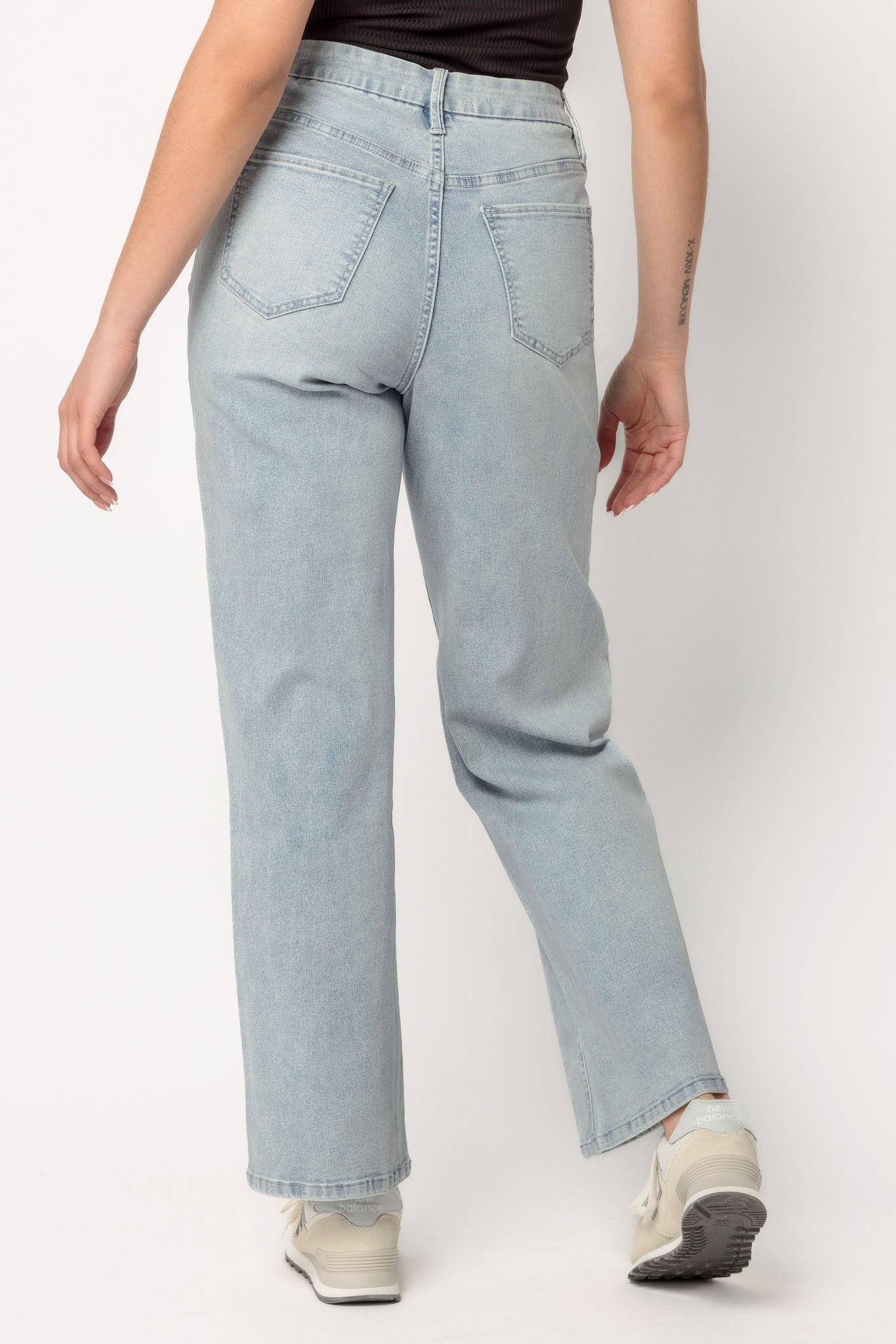 YMI Light Wash Wide-Leg Jean