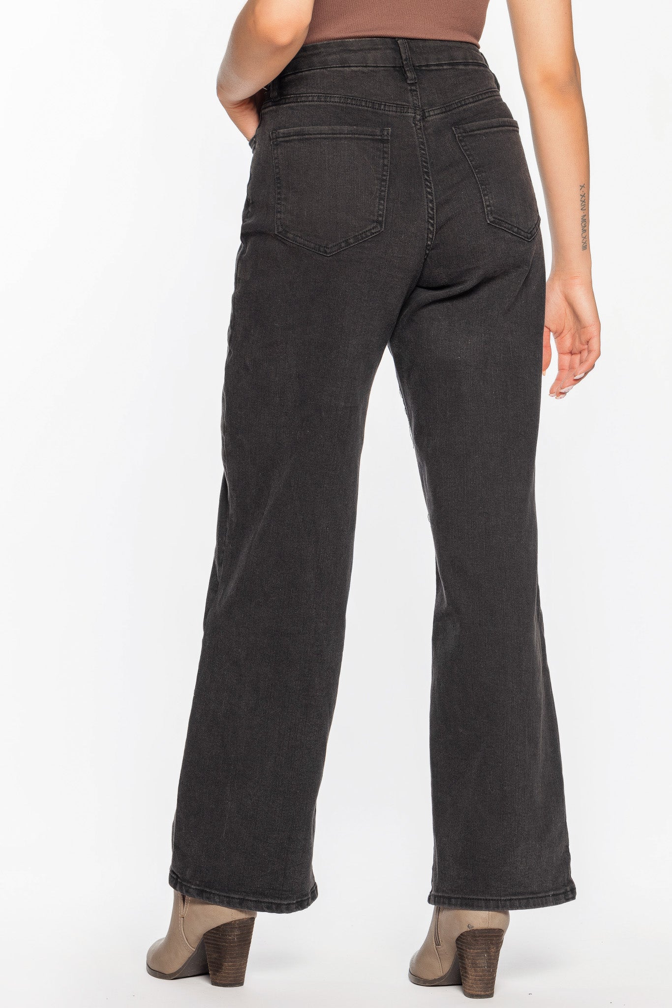 YMI Black Wide-Leg Jean
