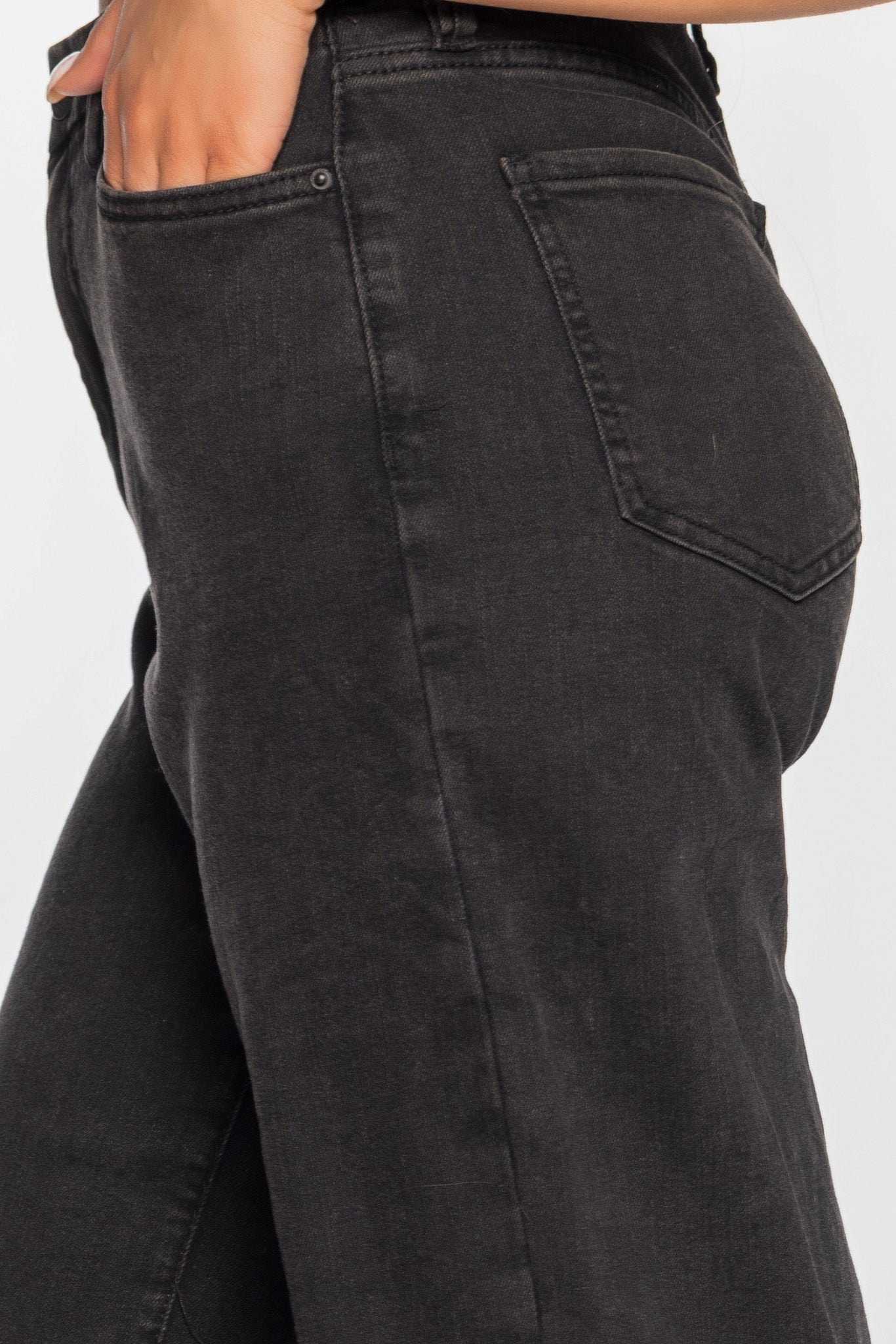 YMI Black Wide-Leg Jean