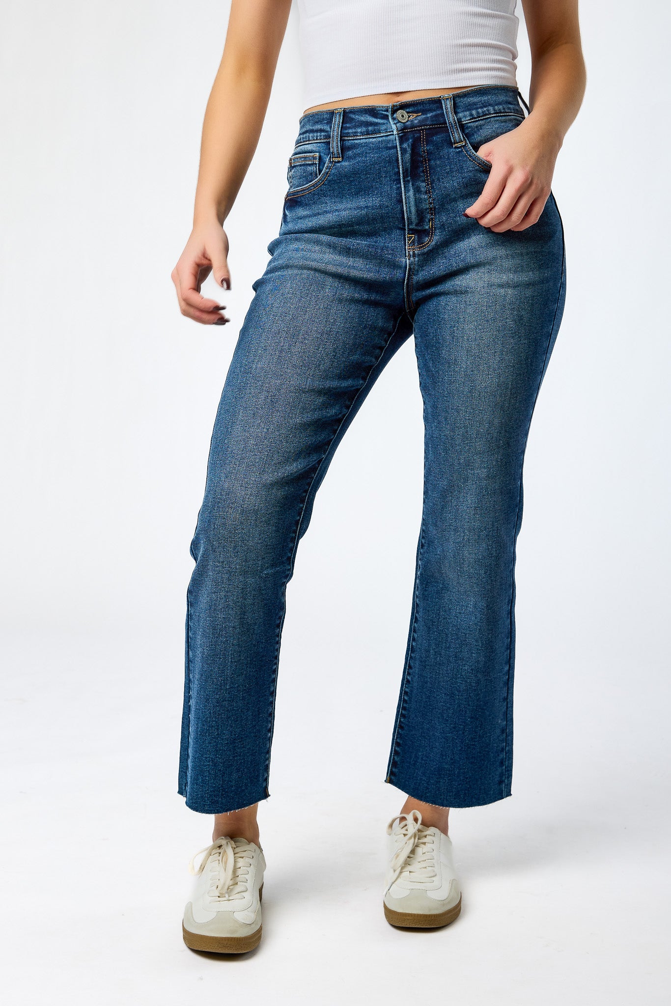 WallFlower Summer Wash Fearless Curvy Super High-Rise Ankle Bootcut