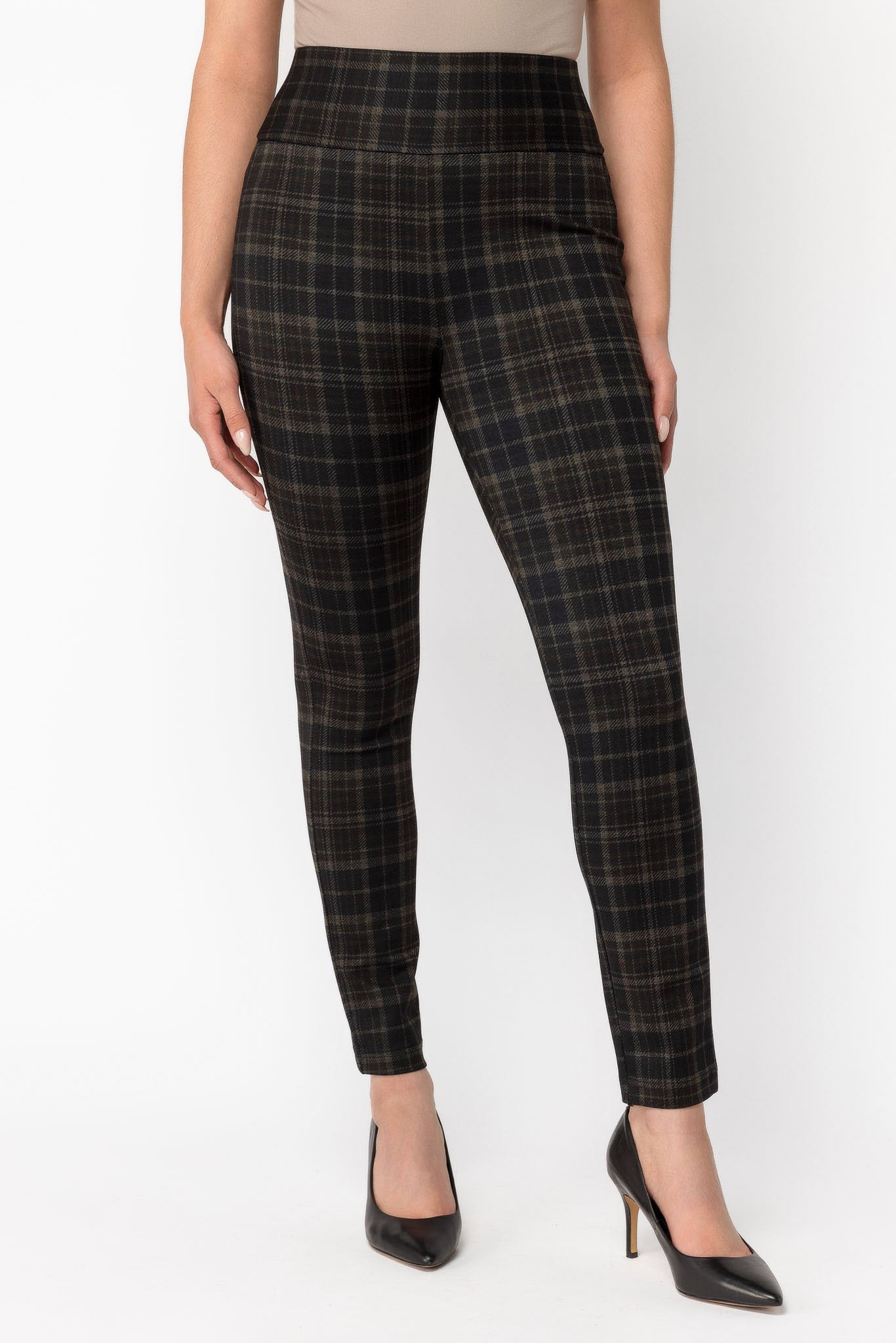 Elodie Plaid Seriously Slimming Skinny Pant