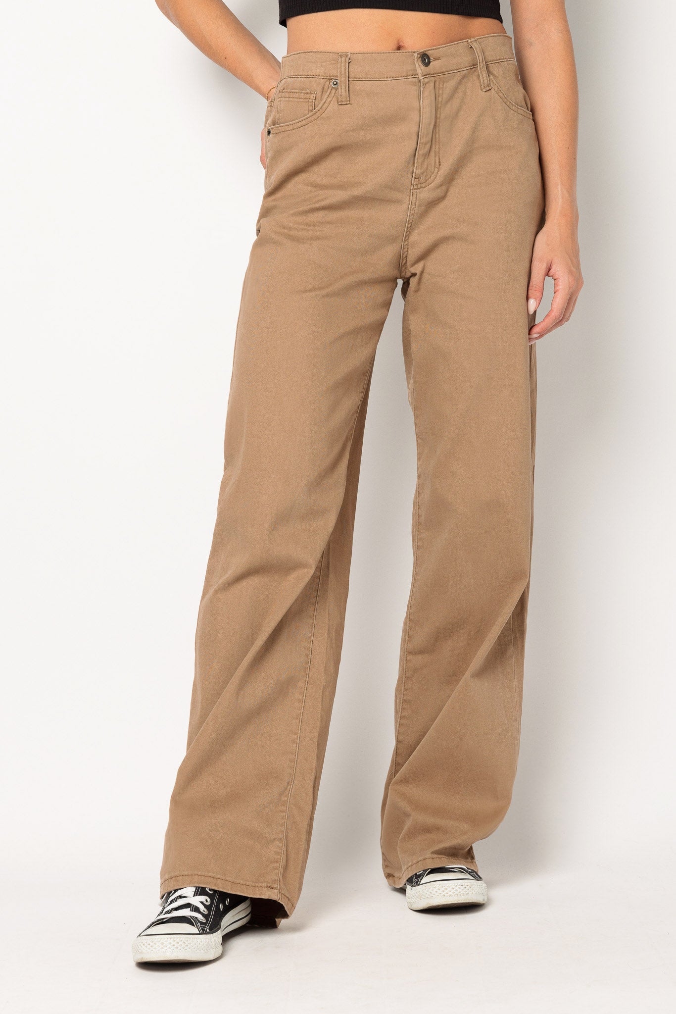 Celebrity Pink Twill Wide-Leg Pant