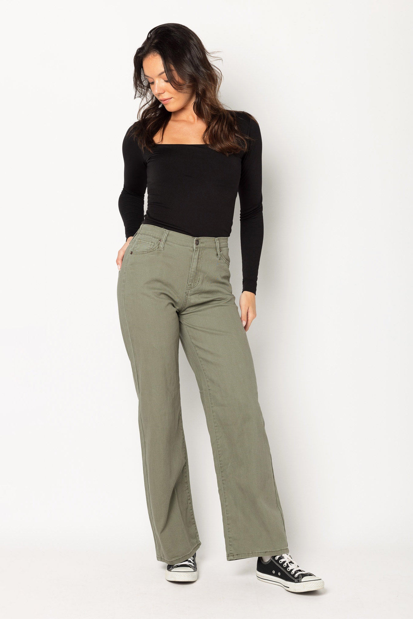 Celebrity Pink Twill Wide-Leg Pant