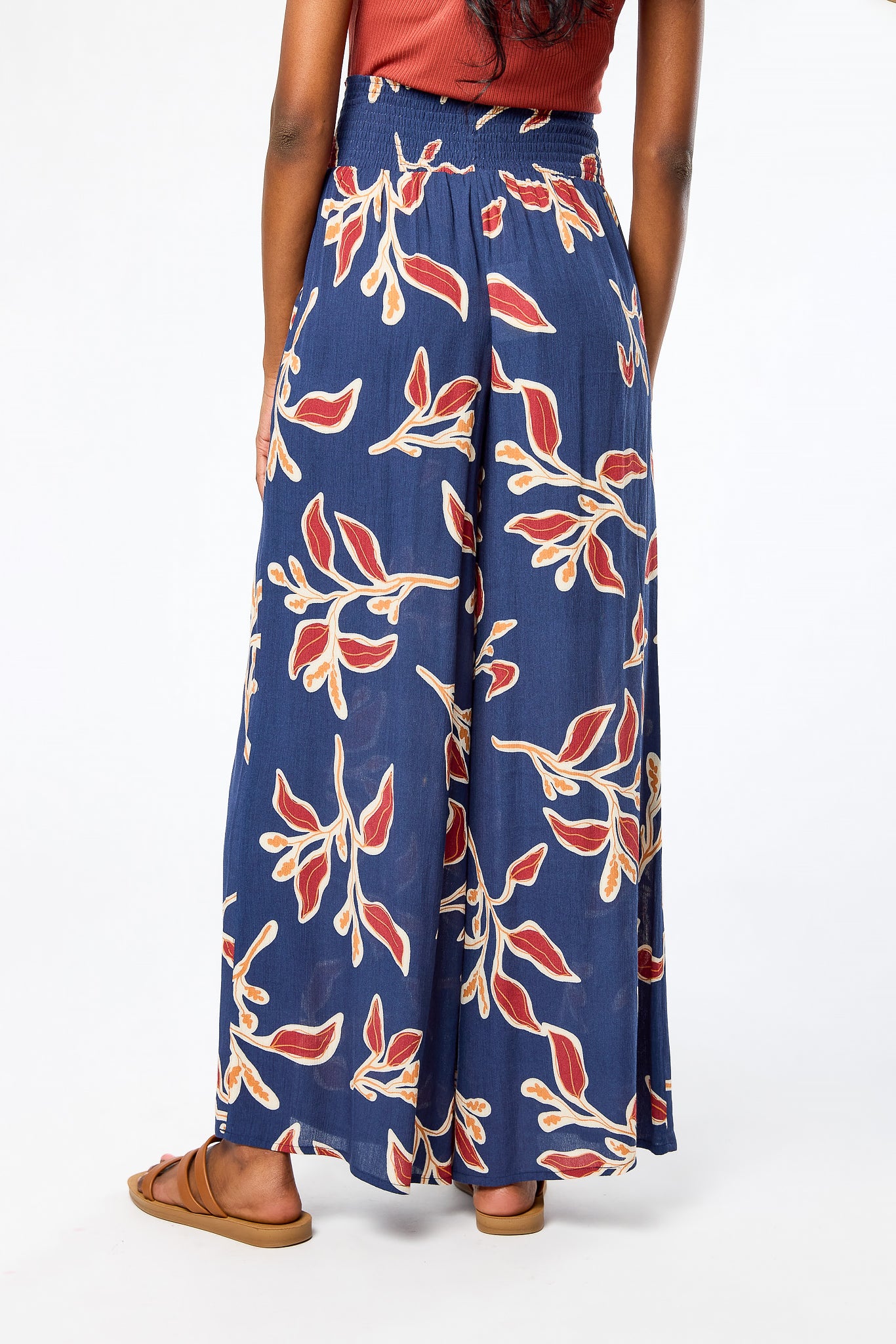 Foliage Rayon Gauze Palazzo Pant