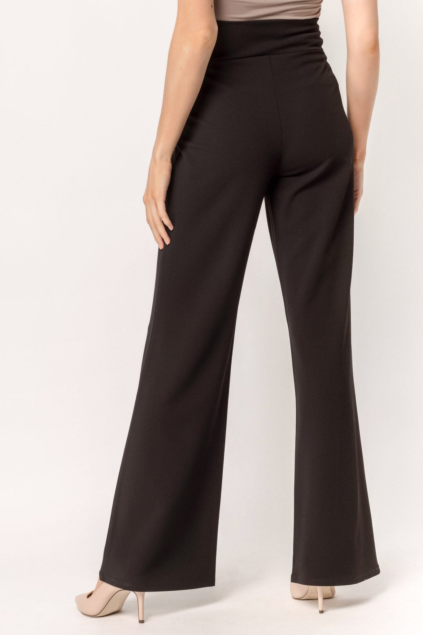 Scuba Crepe Pant with Tie-Belt