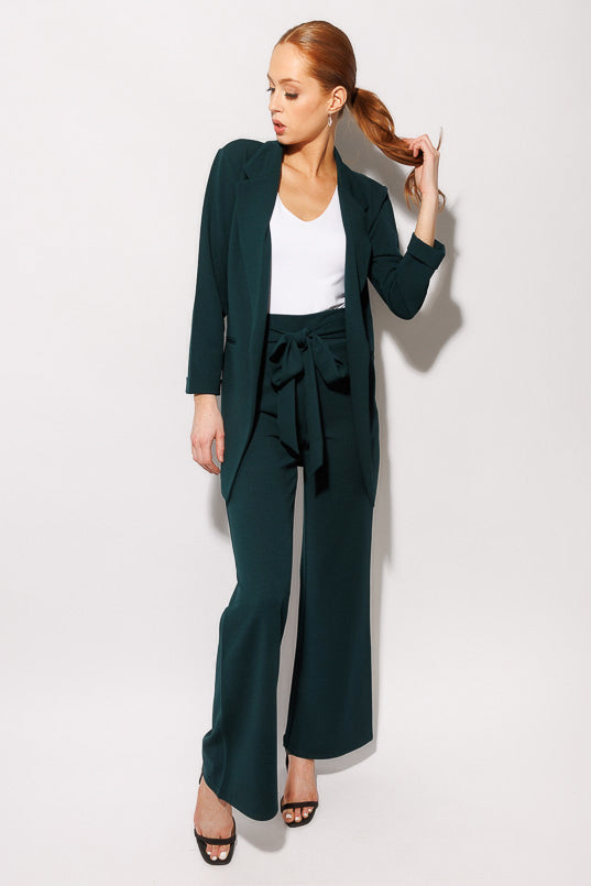 Scuba Crepe Pant with Tie-Belt