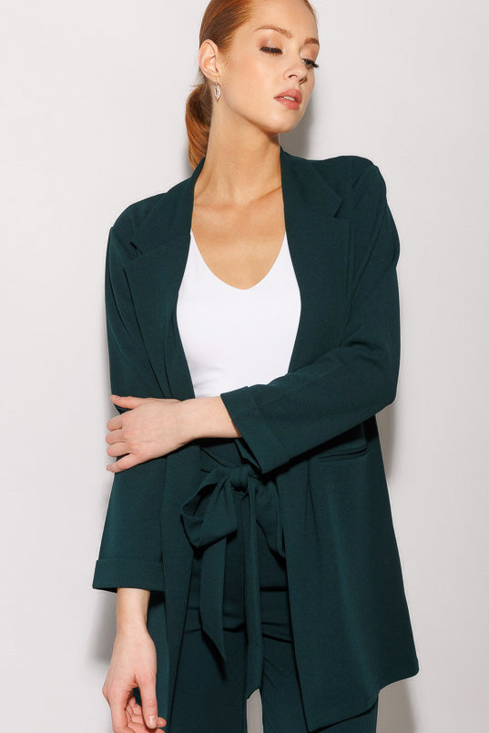 Scuba Crepe Pant with Tie-Belt