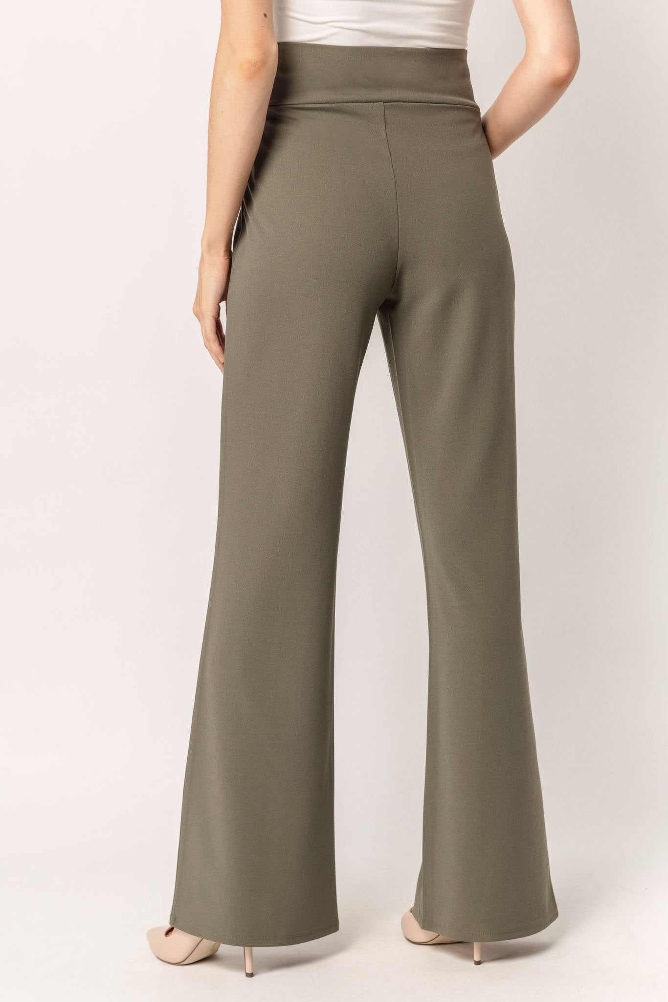 Scuba Crepe Pant with Tie-Belt