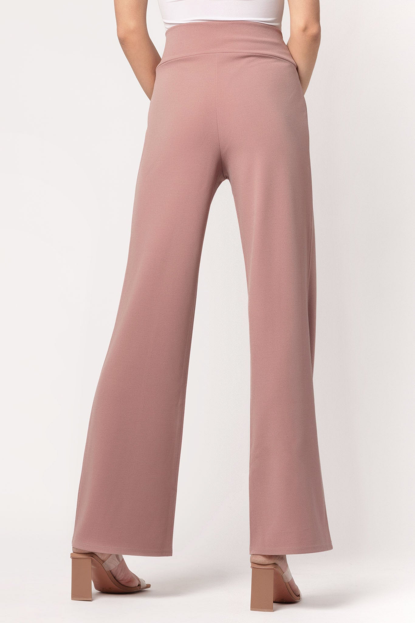 Scuba Crepe Pant with Tie-Belt
