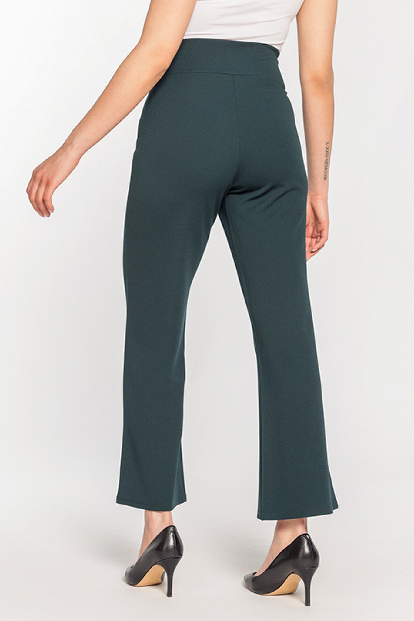 Scuba Crepe Pant with Tie-Belt  - Short Inseam