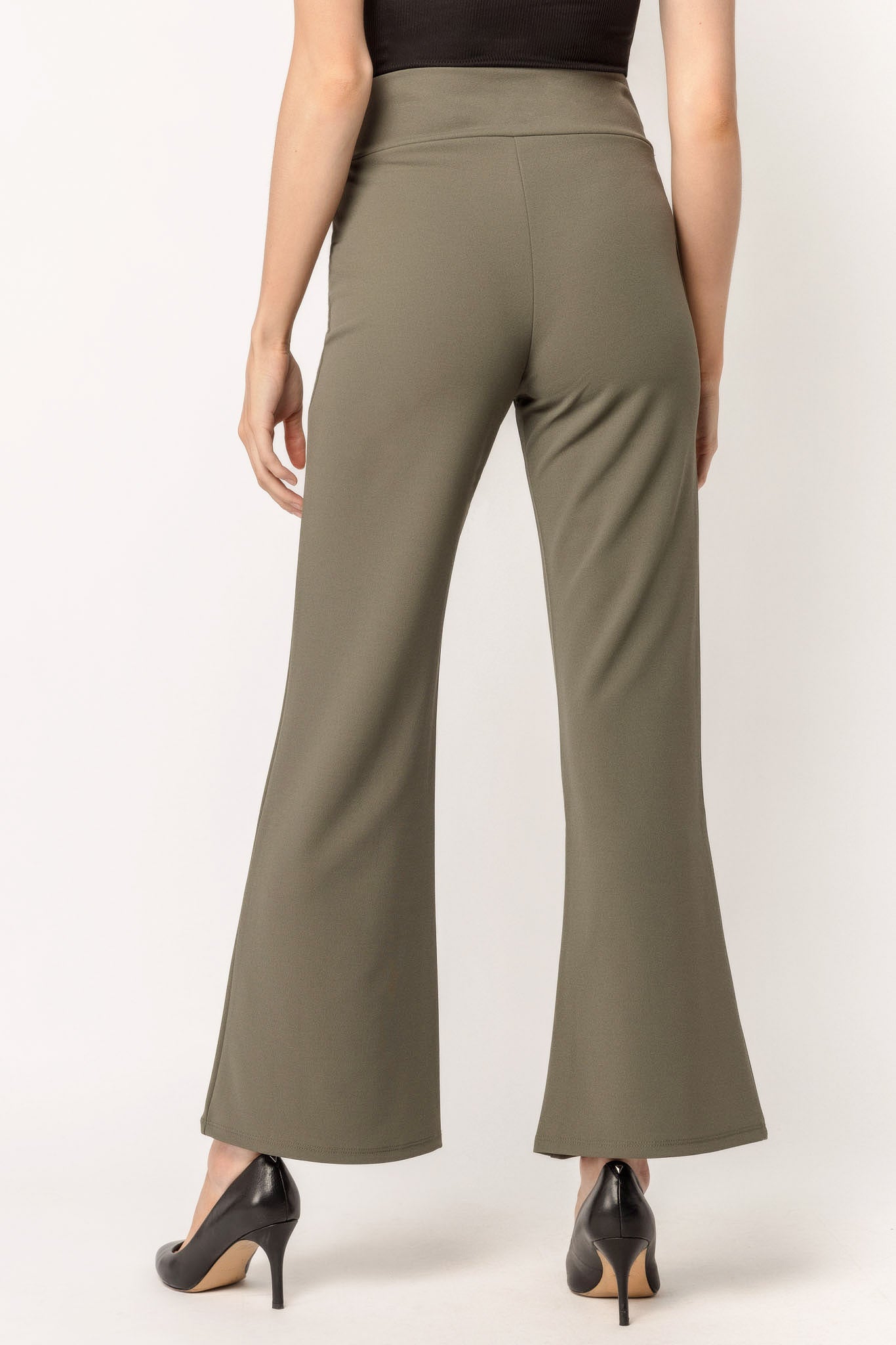 Scuba Crepe Pant with Tie-Belt  - Short Inseam