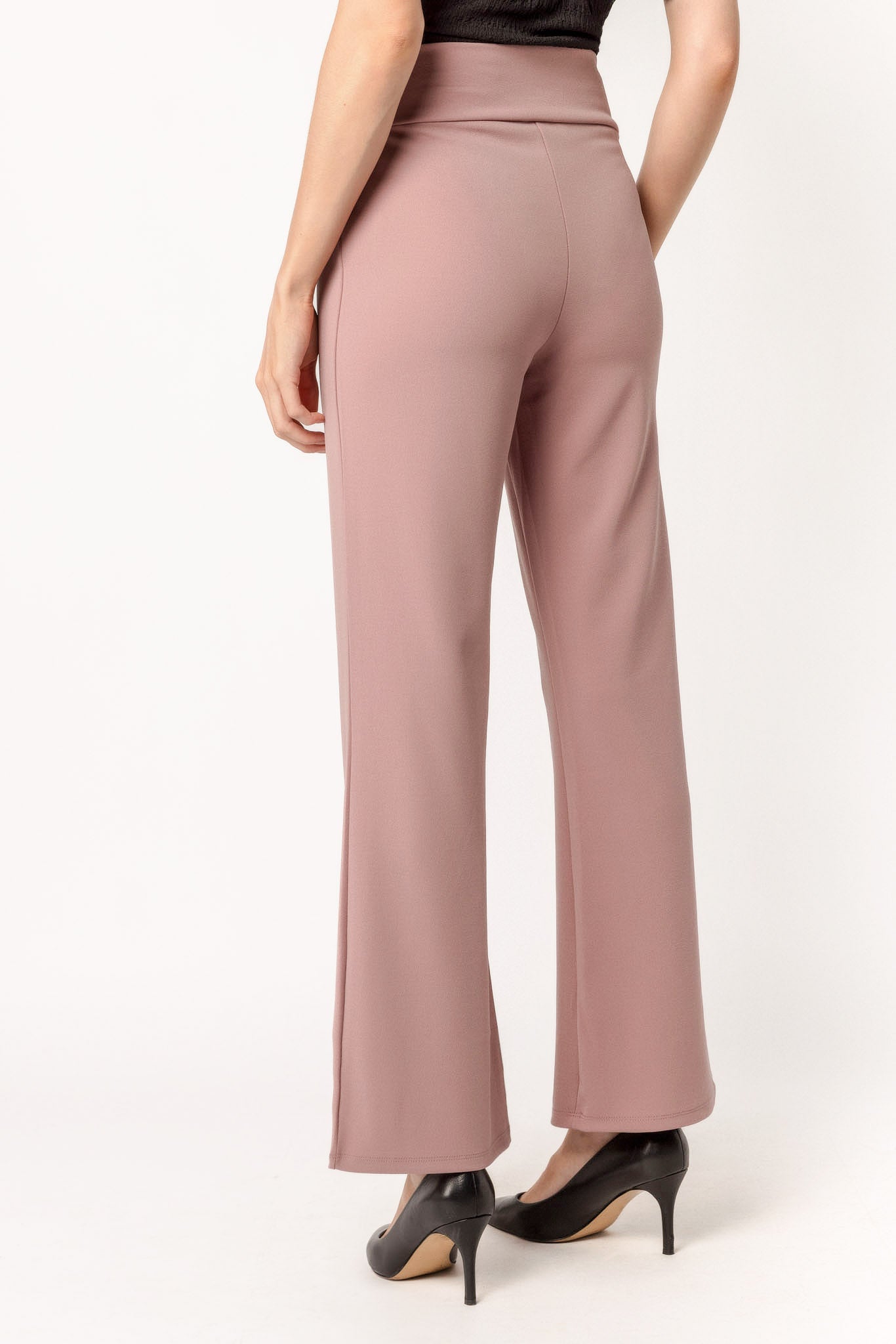 Scuba Crepe Pant with Tie-Belt  - Short Inseam