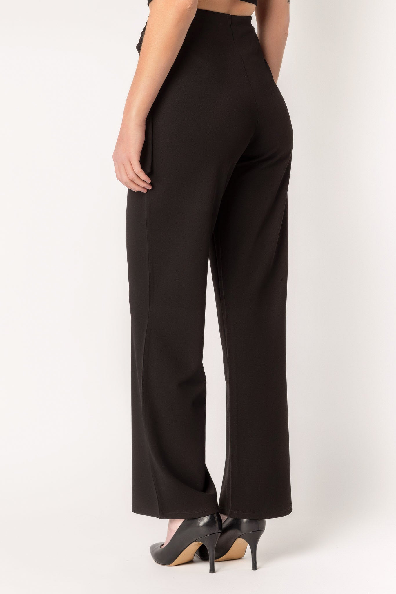 Scuba Crepe High-Rise Wide-Leg Pant