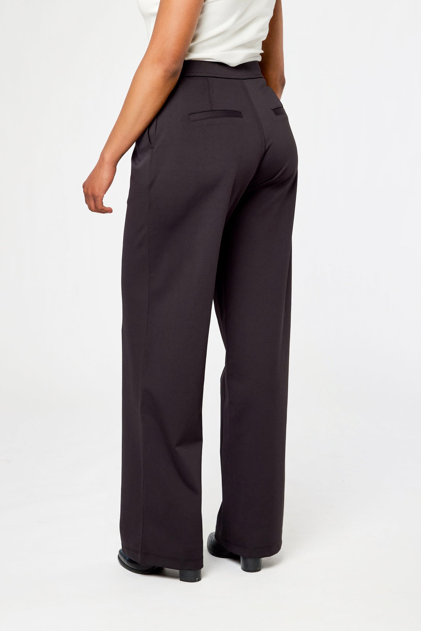Brushed Knit Wide-Leg Pant
