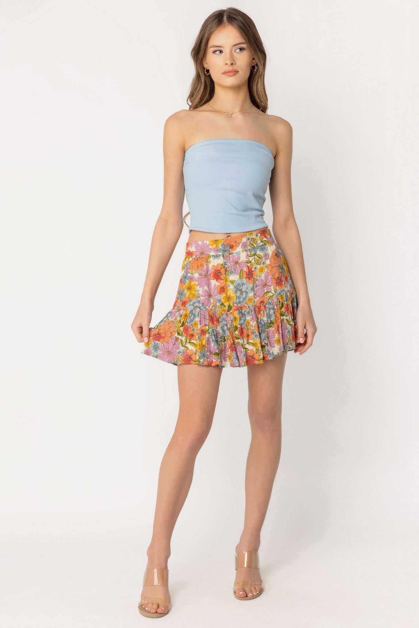 Small Floral Ruffle Skort
