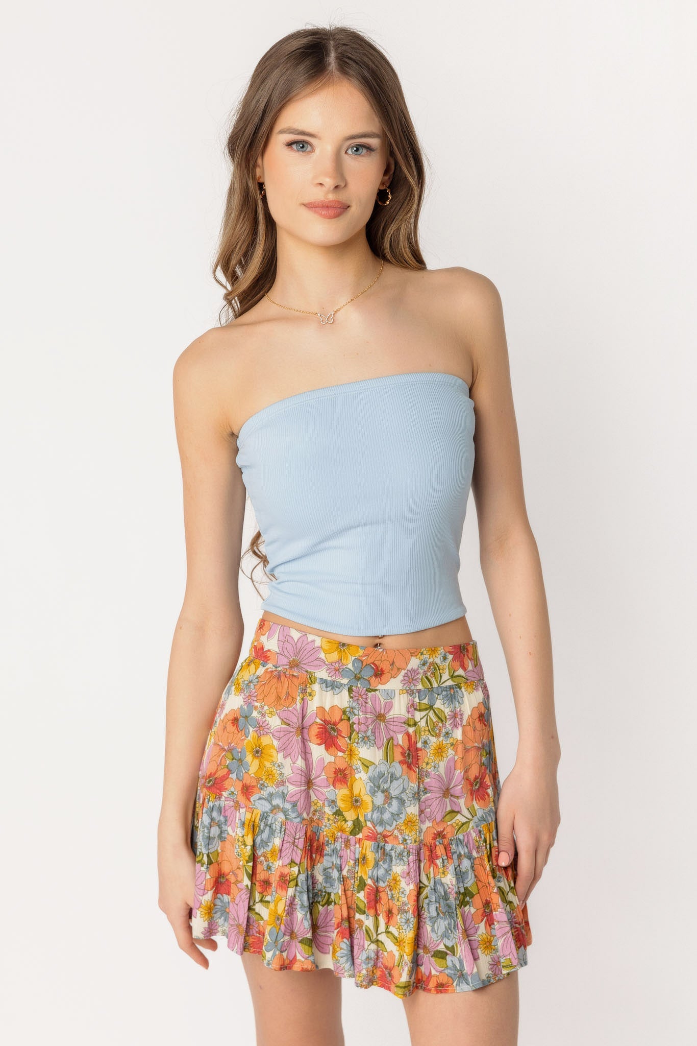 Small Floral Ruffle Skort