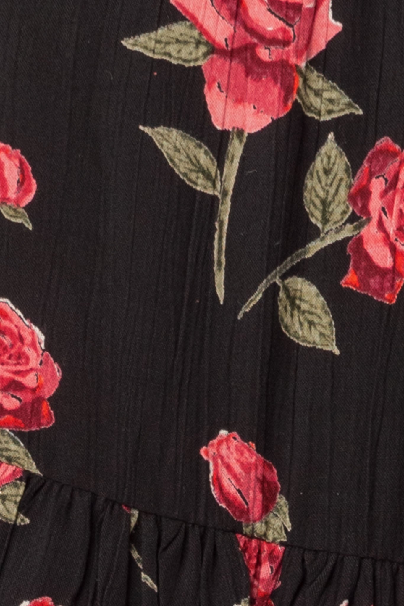 Roses Print Ruffle Skort