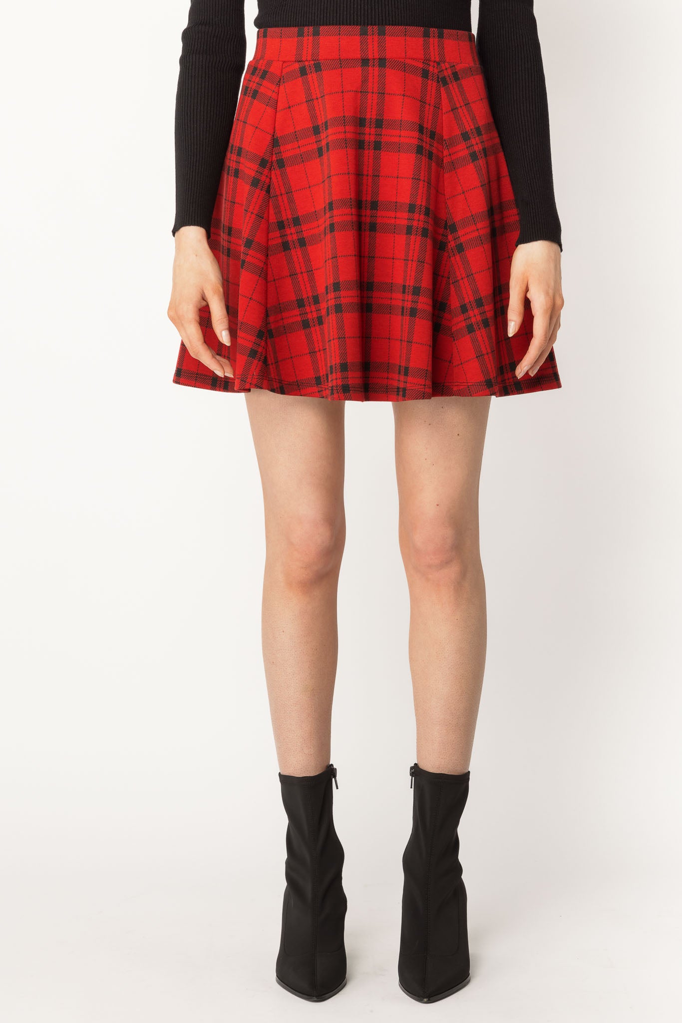 Londyn Plaid Jacquard Skater Skirt