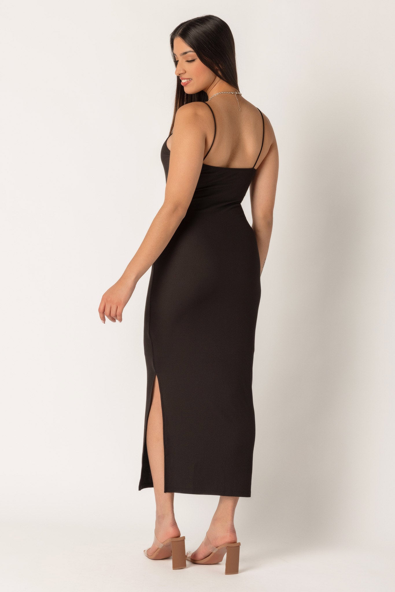 Double Layer Spaghetti Strap Bodycon Dress
