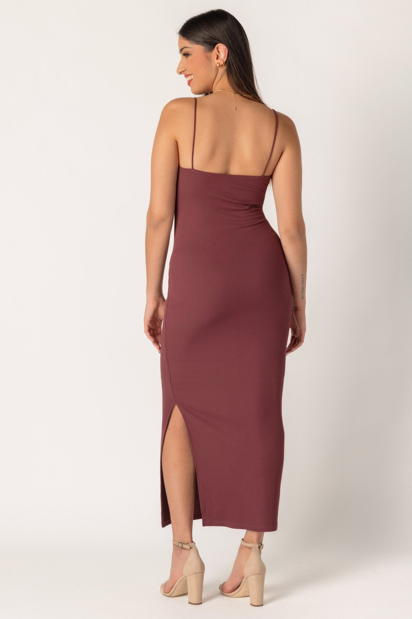 Double Layer Spaghetti Strap Bodycon Dress