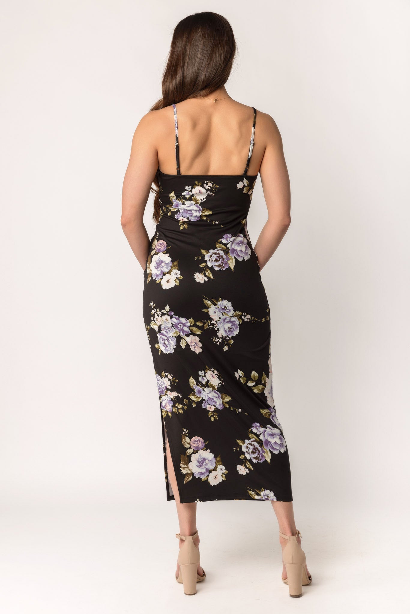 Floral Maxi Dress with Slit