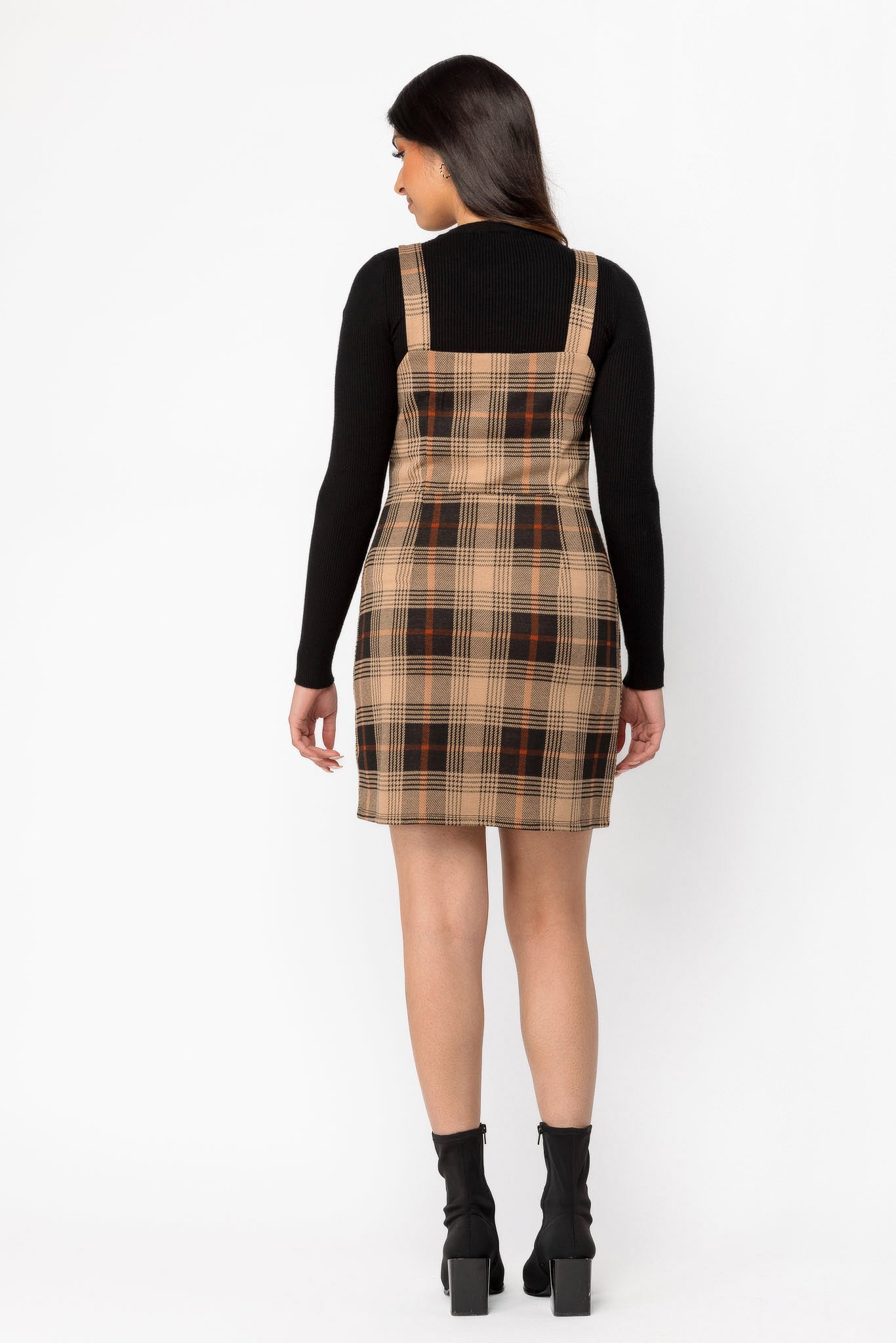 Storie Plaid Jacquard Bodycon Jumper