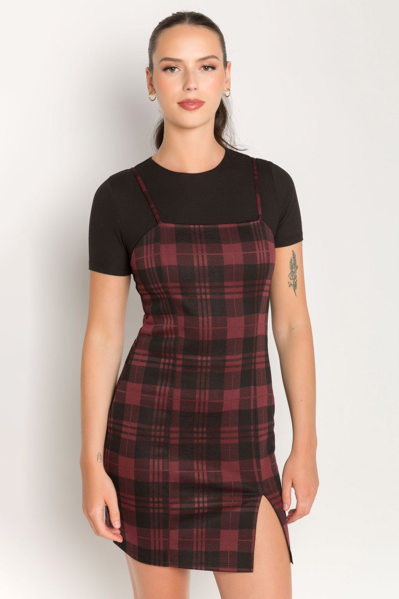 Jillian Plaid Jacquard Bodycon Mini Dress
