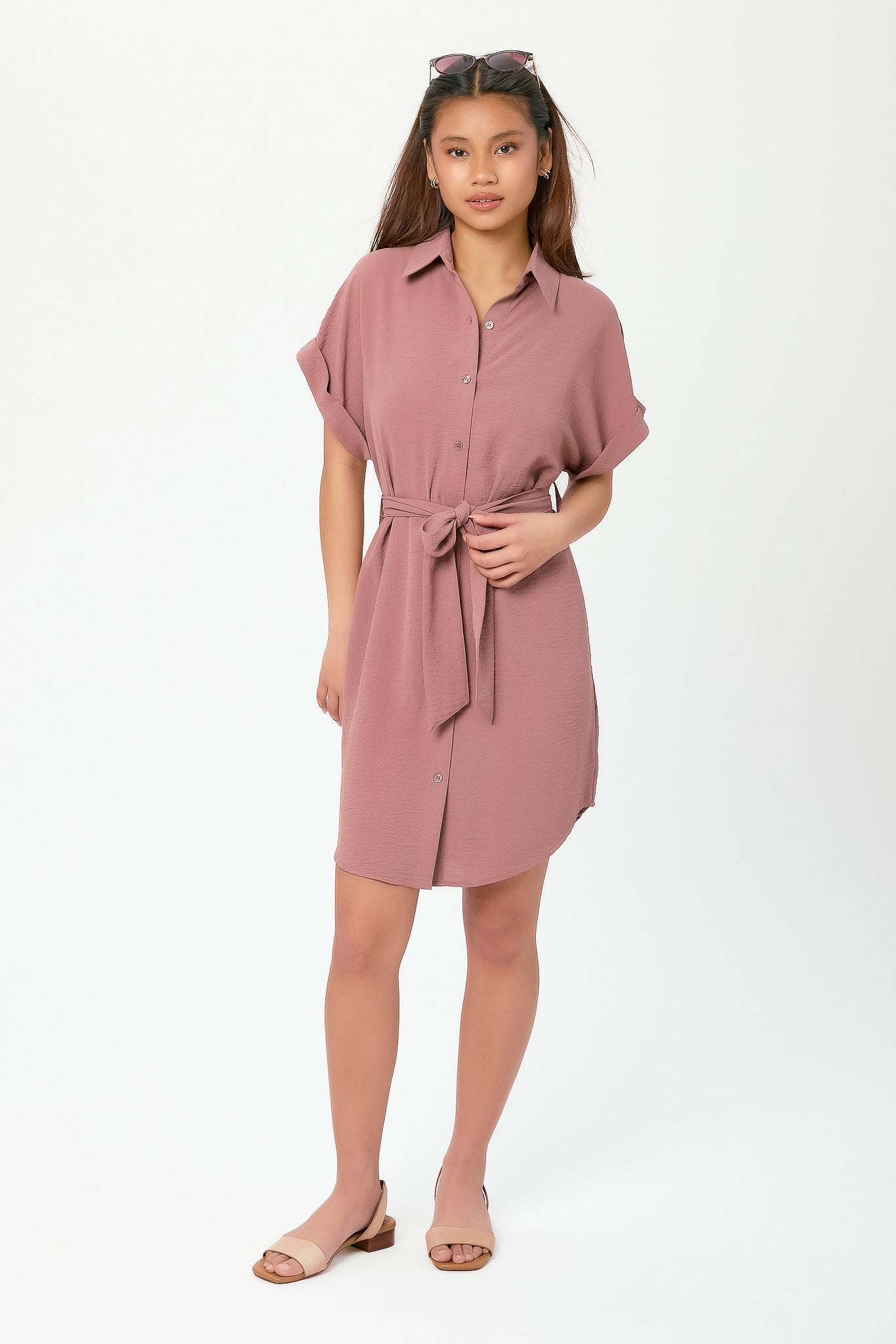 Airflow Shirtdress with Tie-Belt