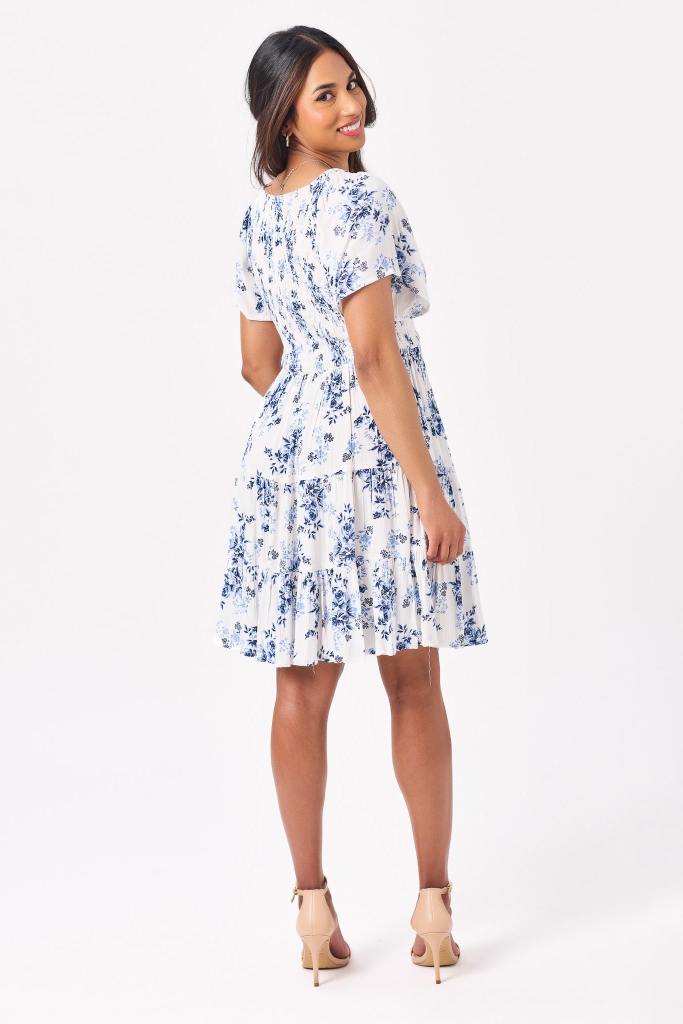 Floral Smocked Babydoll Dress
