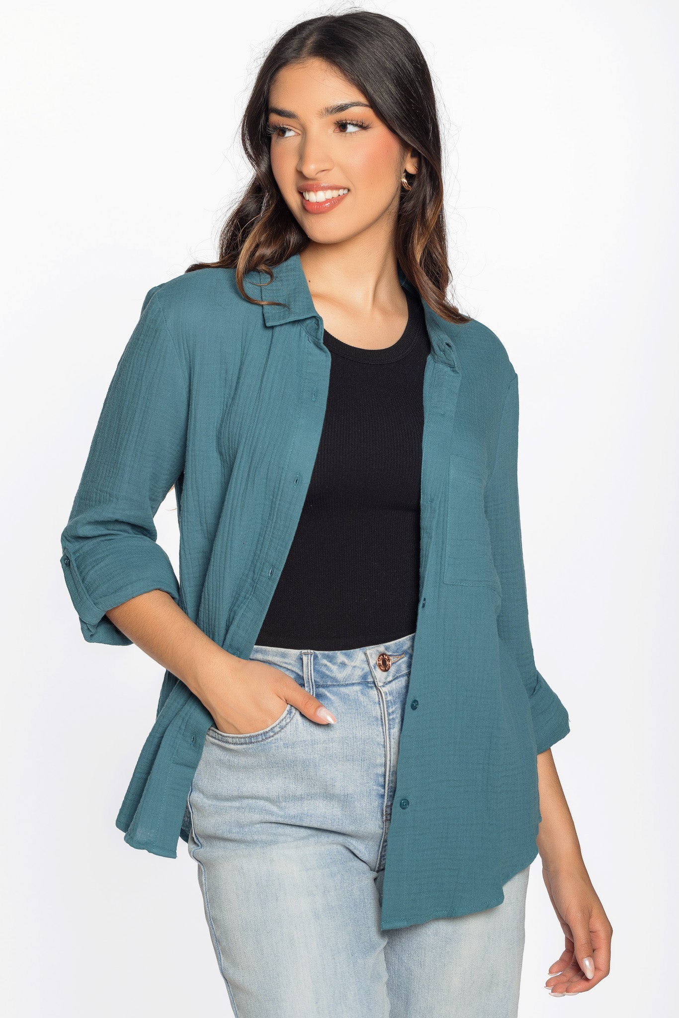 Double Cotton Long Sleeve Shirt