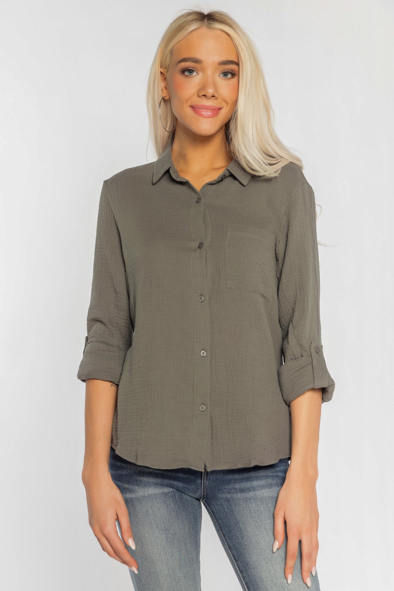 Double Cotton Long Sleeve Shirt
