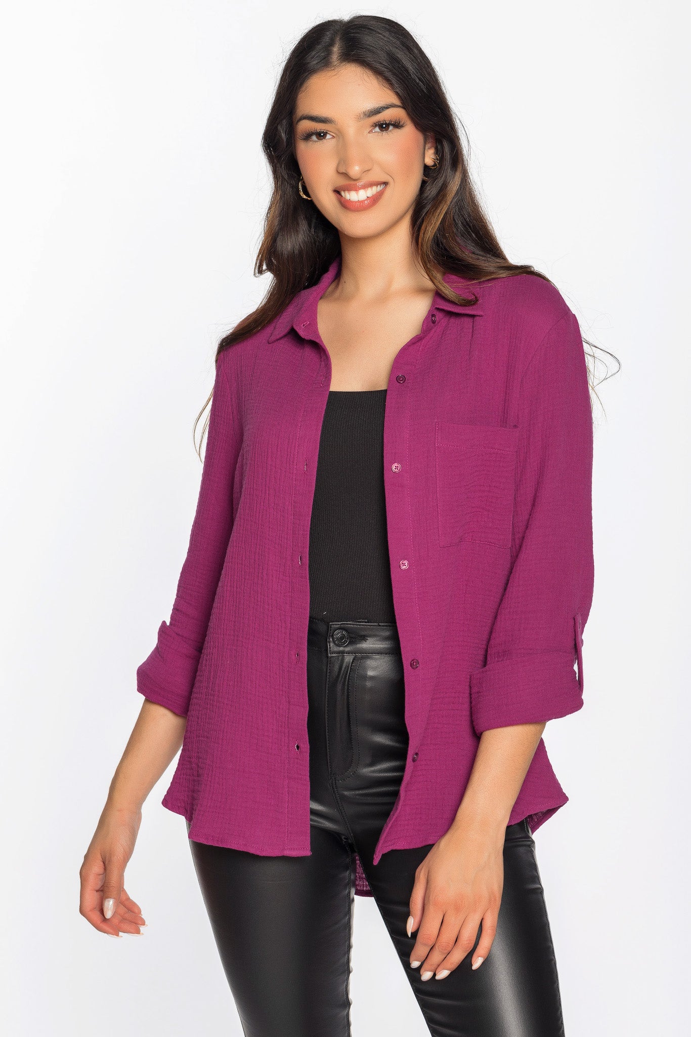 Double Cotton Long Sleeve Shirt