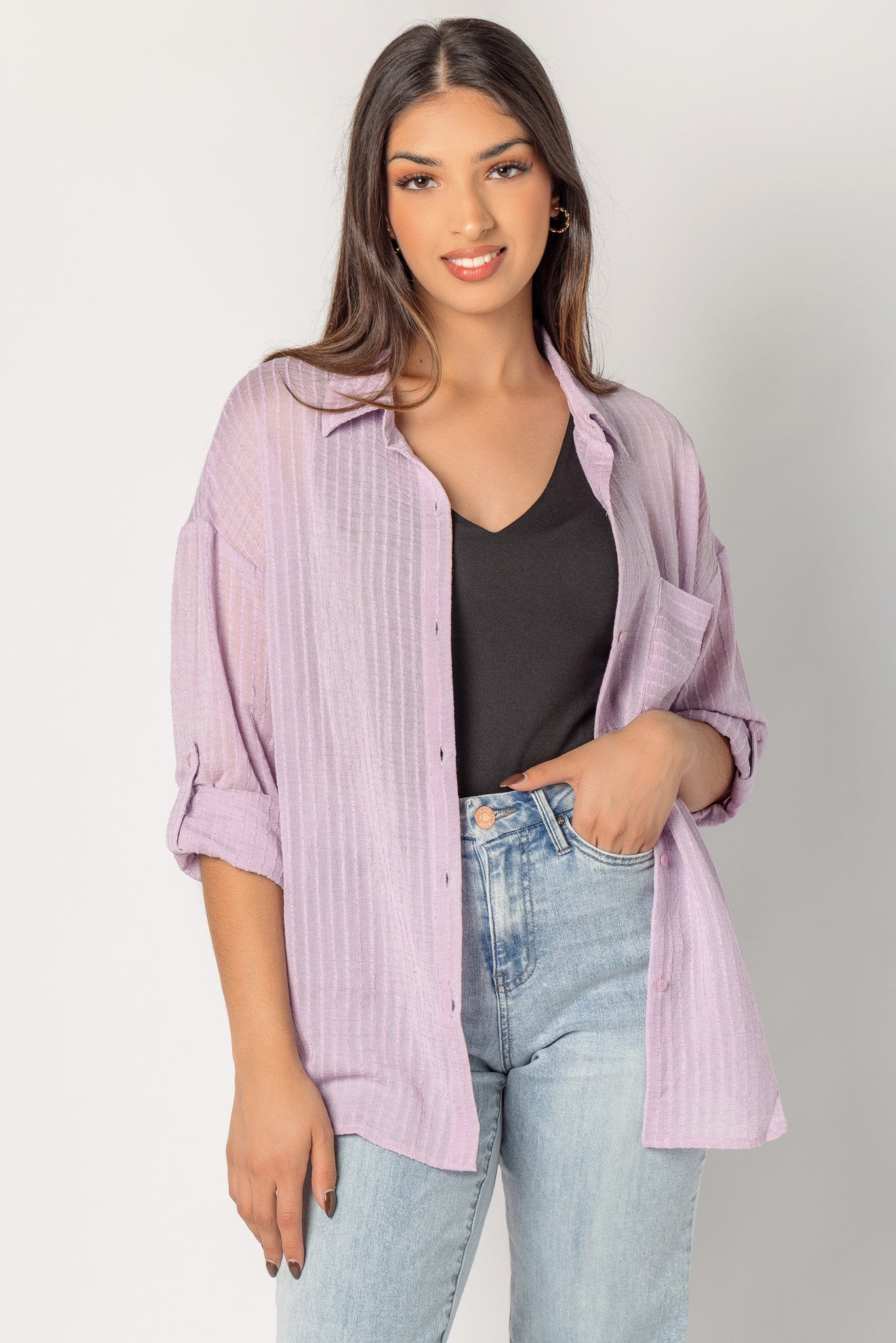 Textured Stripe Shirt