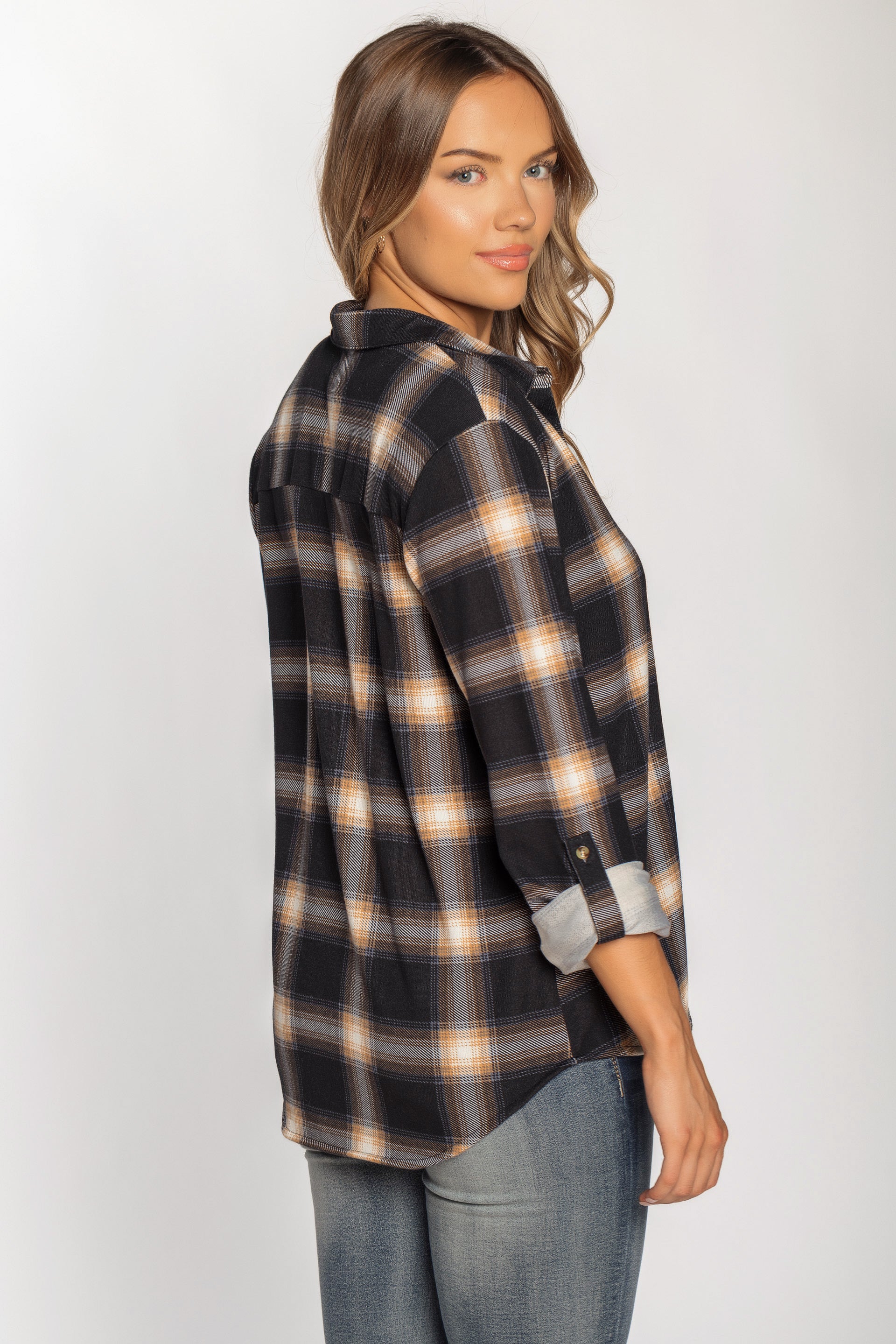 Plaid Knit Shirt