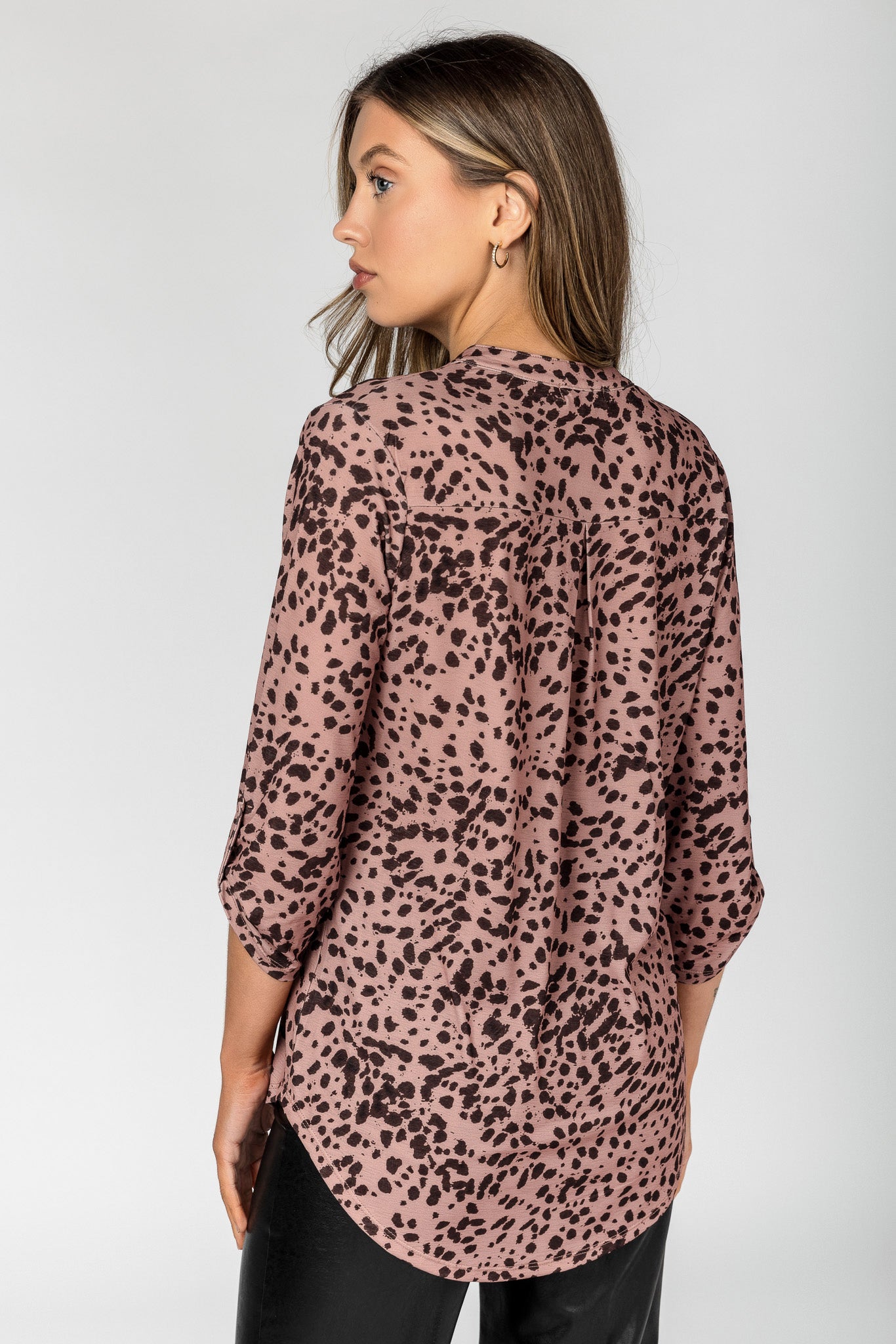 Animal Bulgari 1/2 Roll-Tab Blouse