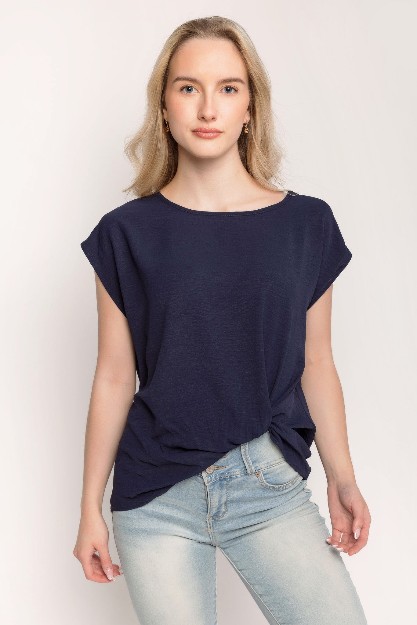 Airflow Twisted Hem Blouse
