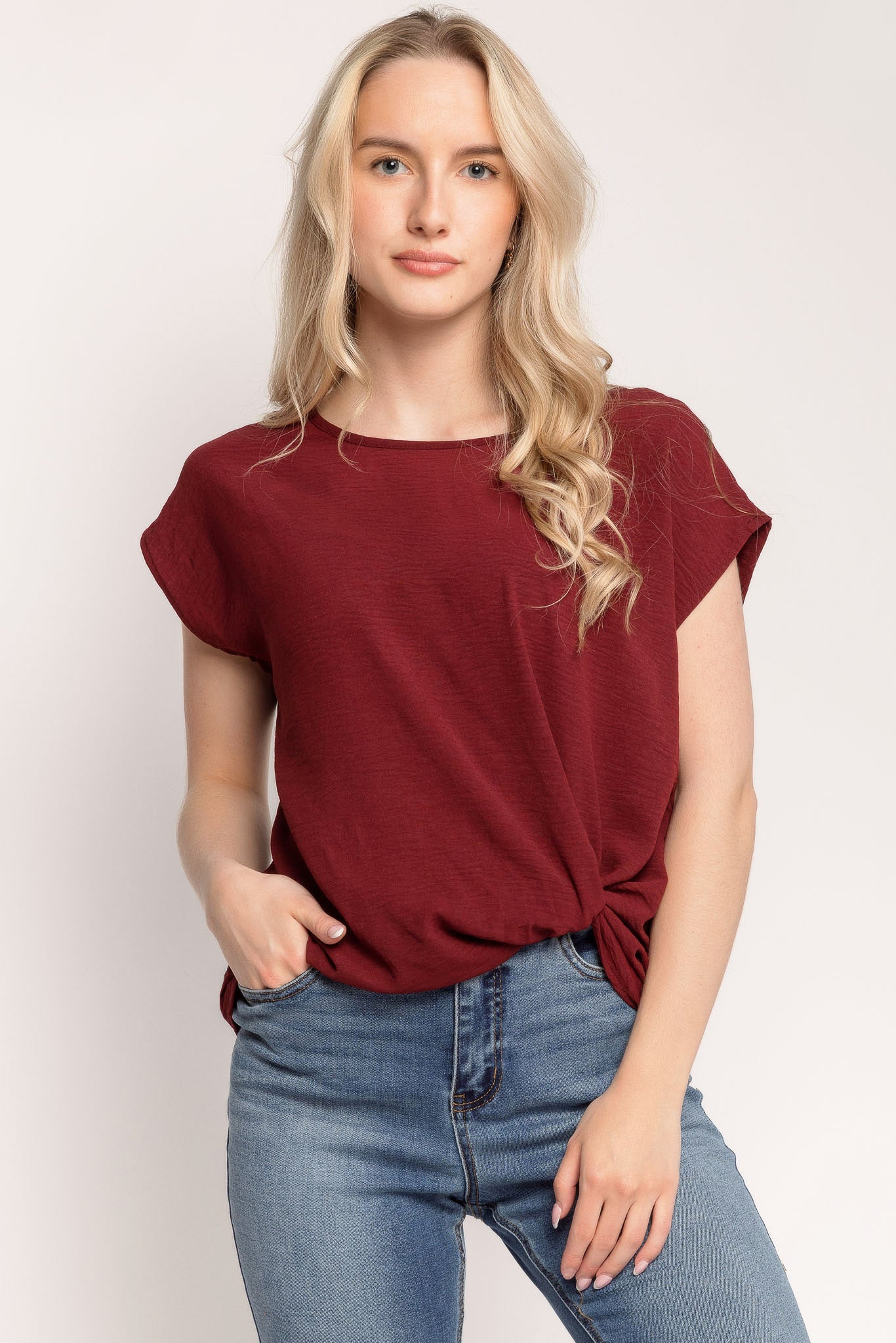Airflow Twisted Hem Blouse