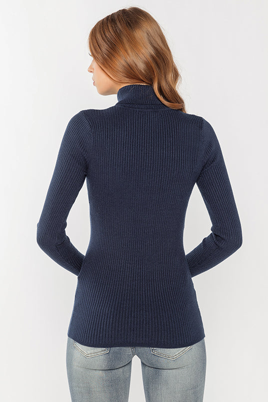 Ribbed Long Sleeve Turtleneck