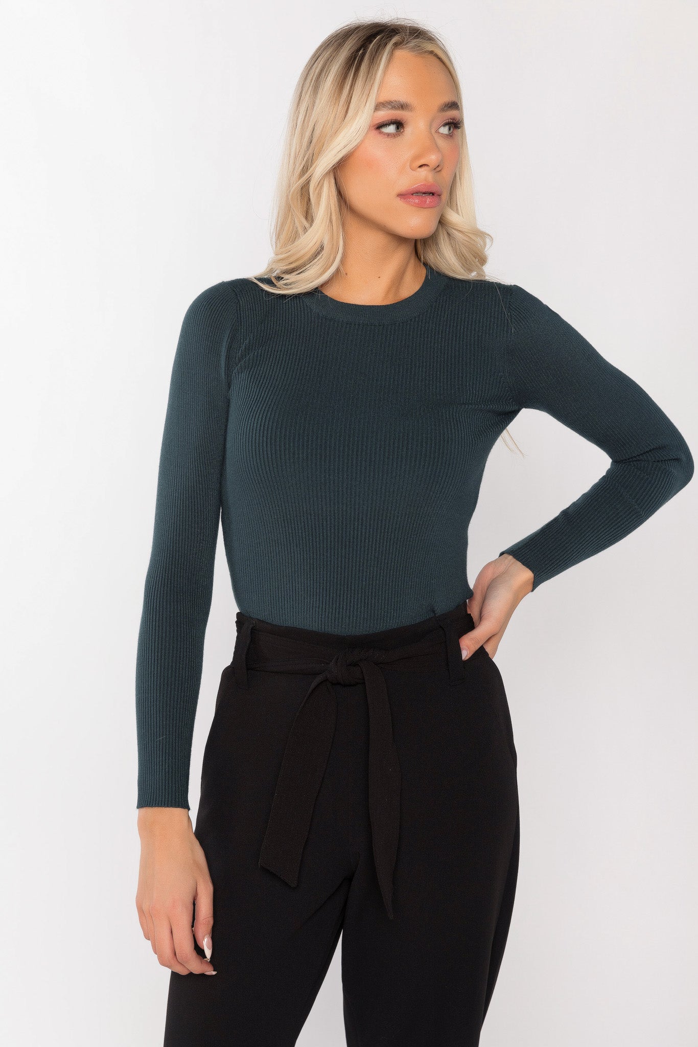 Ribbed Crewneck Long Sleeve