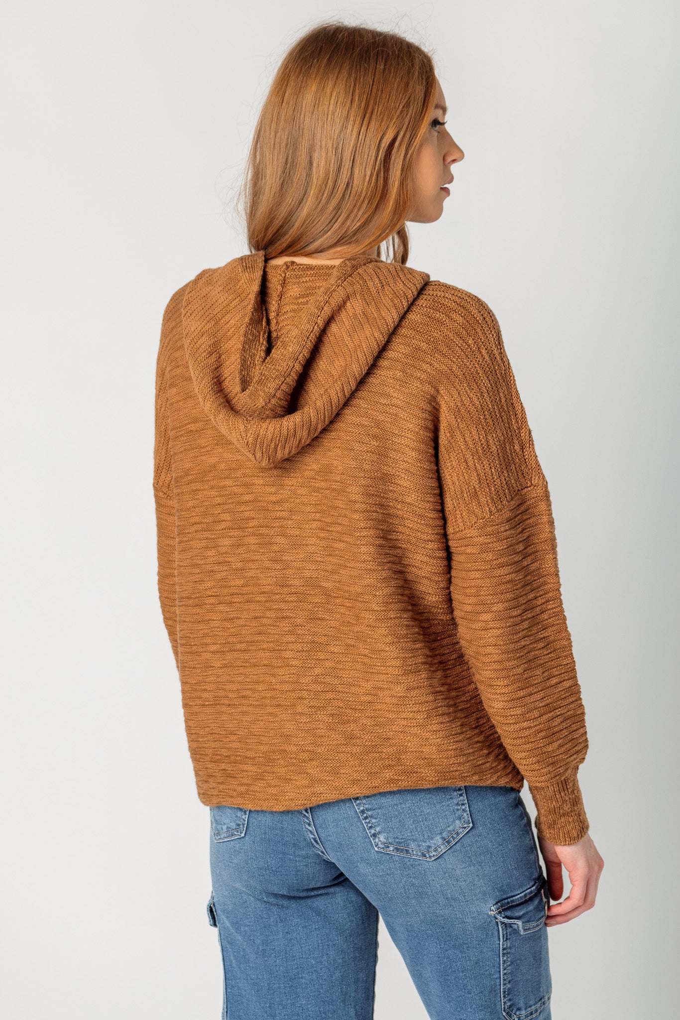 Knit Half-Placket Hoodie