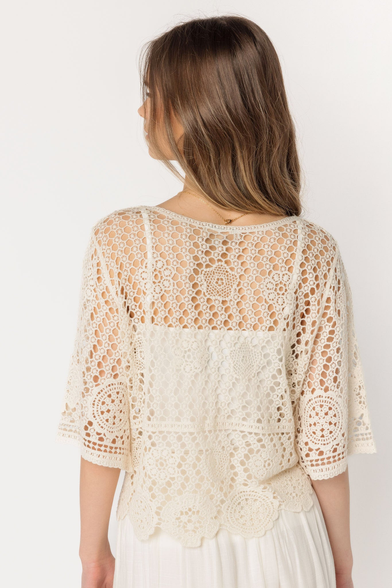 Crochet Short Sleeve Sweater