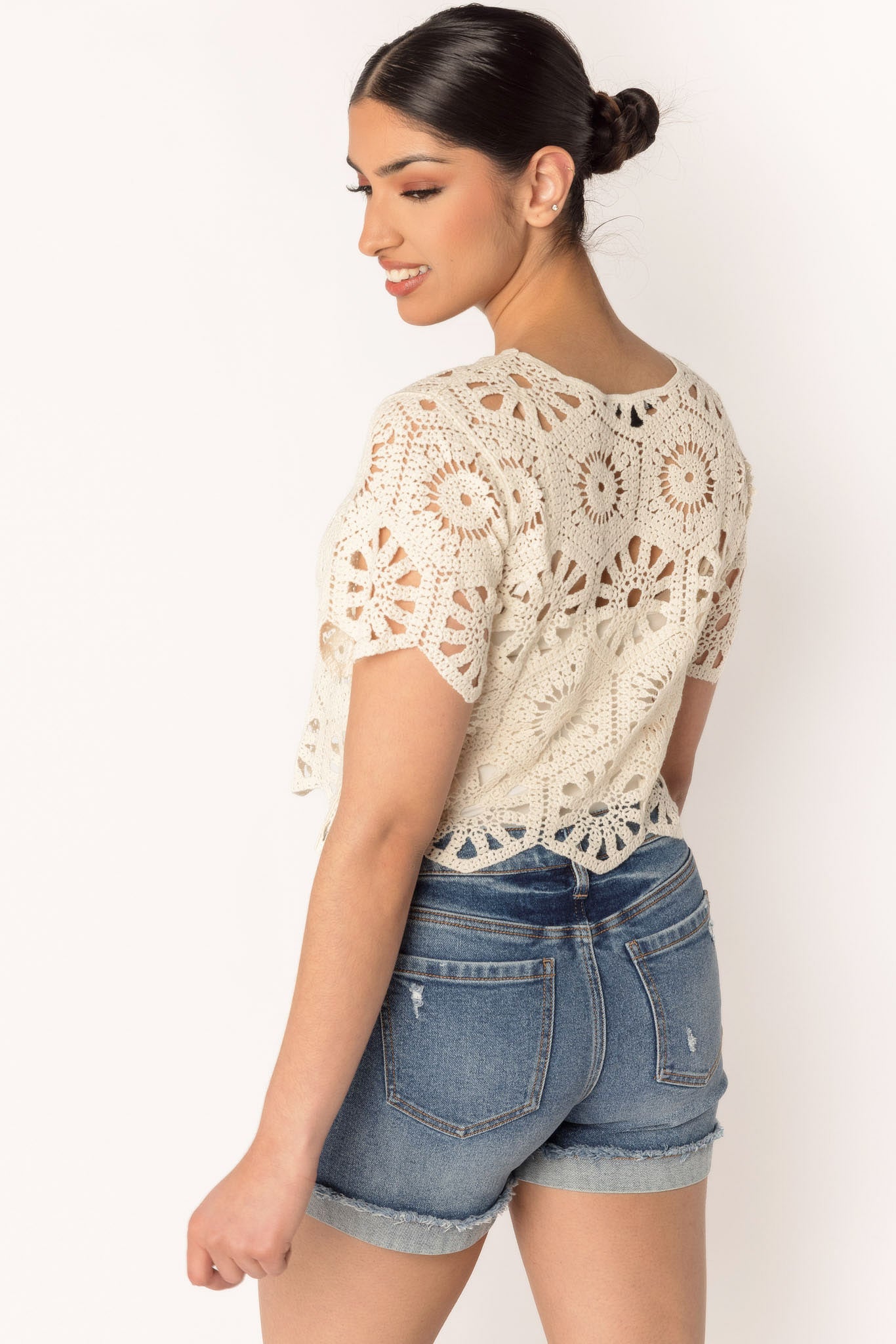 Crochet Cropped Tee