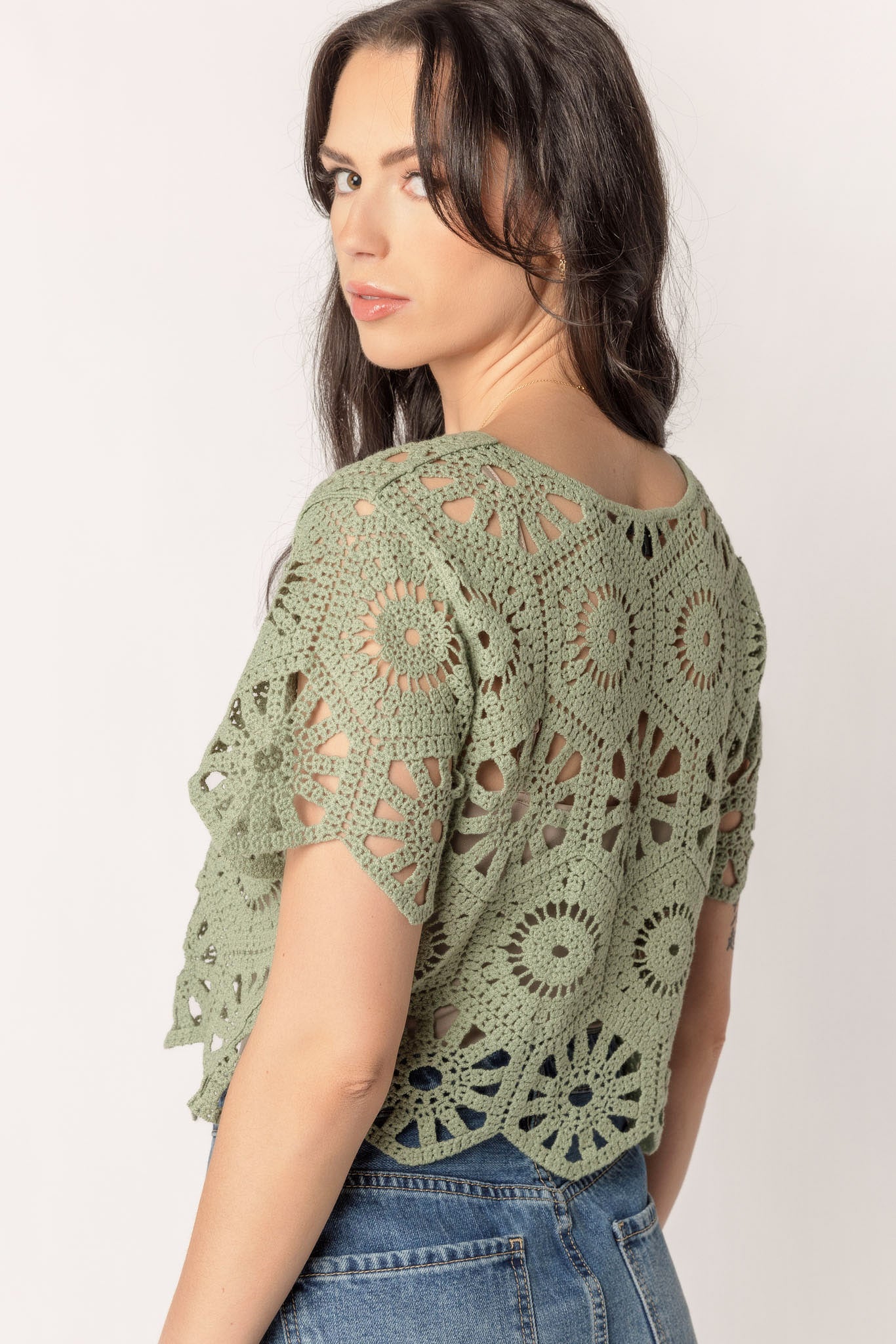 Crochet Cropped Tee