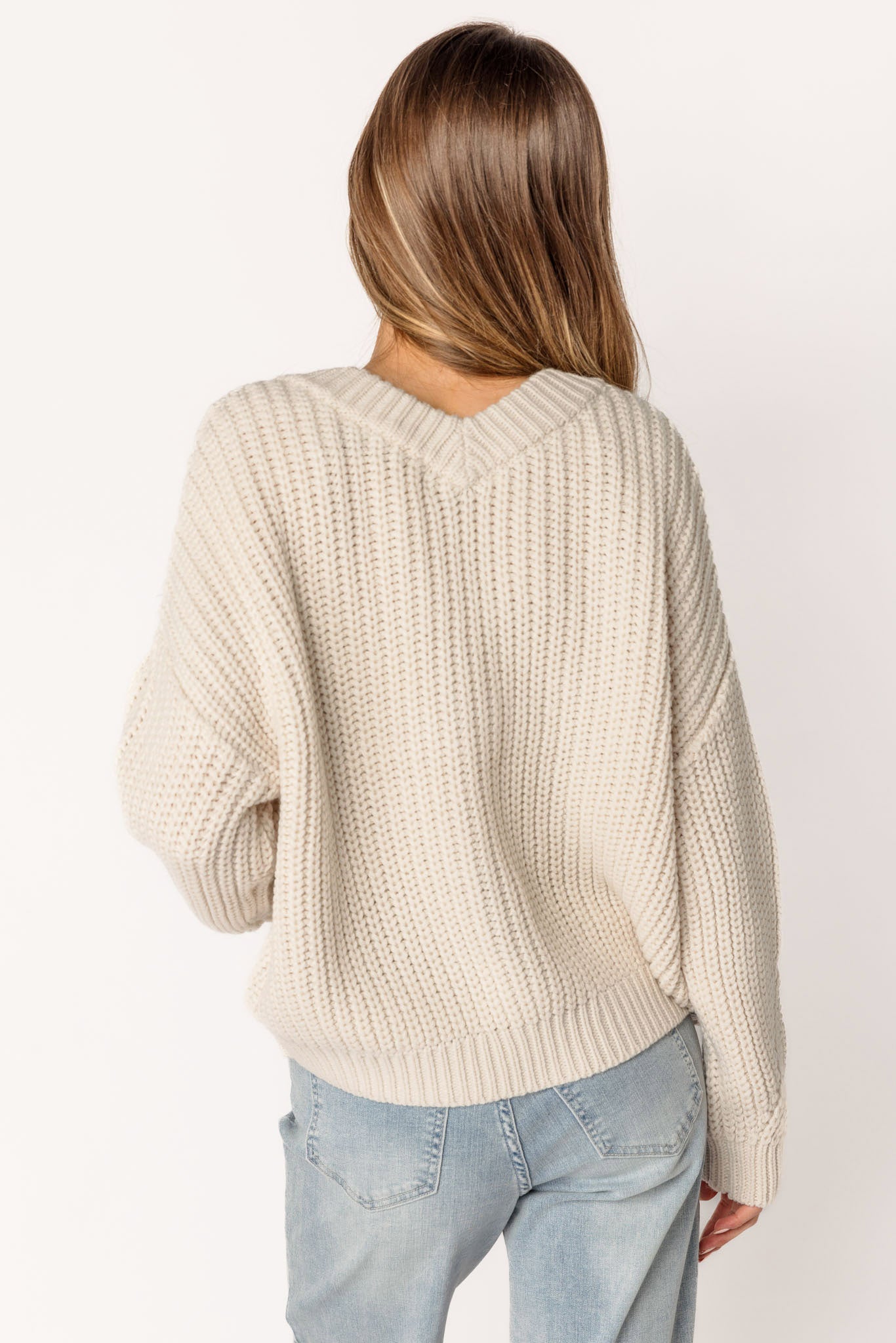 Buttoned V-Neck Cardigan