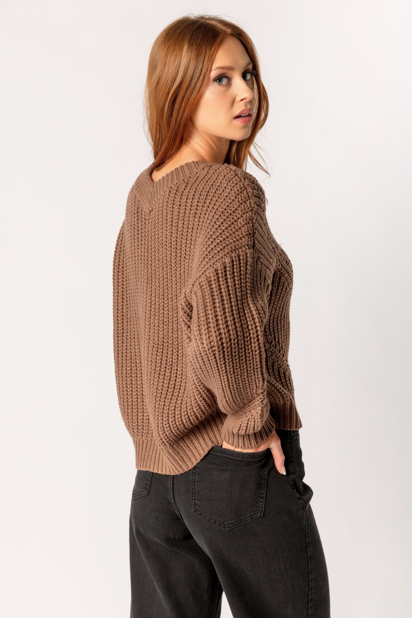 Buttoned V-Neck Cardigan