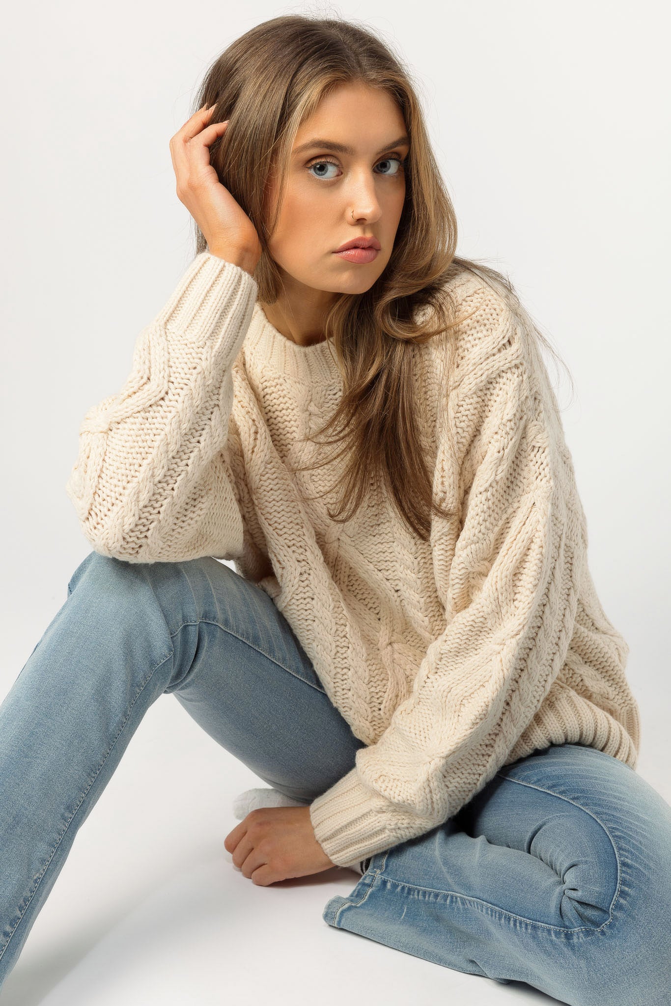 Oversized Cable Knit Sweater