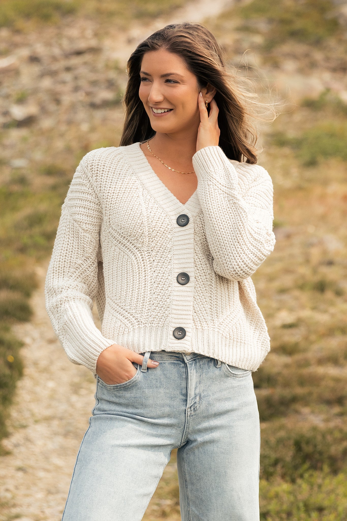 Buttoned Grandfather Cardigan