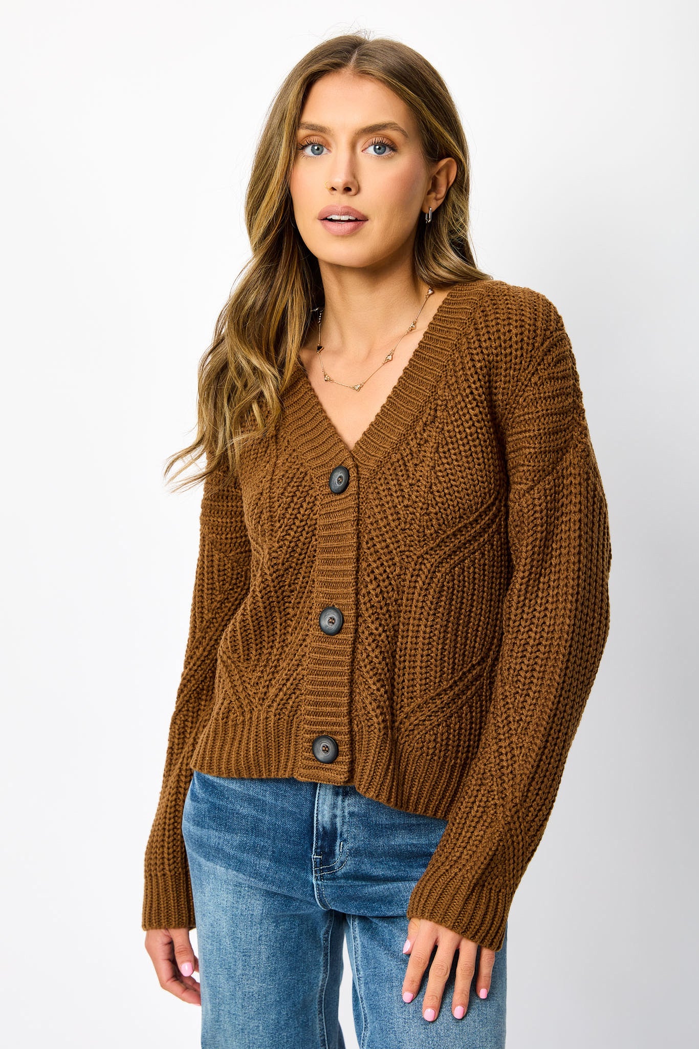 Buttoned Grandfather Cardigan